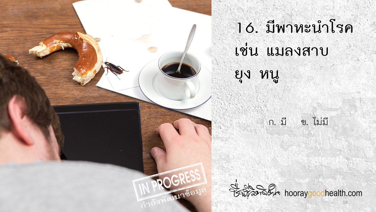 มีพาหะนำโรคเช่นแมลง