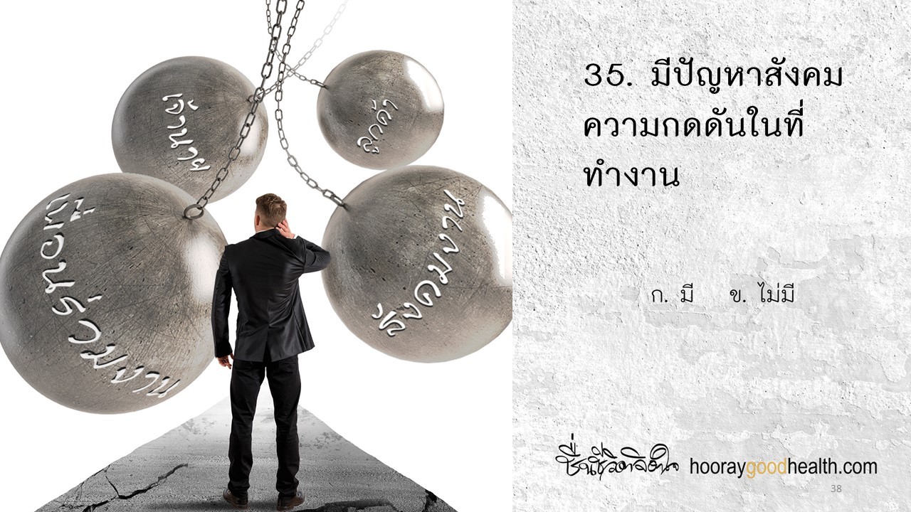 มีสังคมกดดันในที่ทำงาน